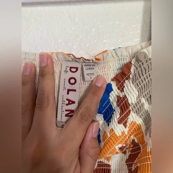 Anthropologie DOLAN Smocked Multicolor Laney Midi Long Sleeve Modest Dress - Picture 3 of 7